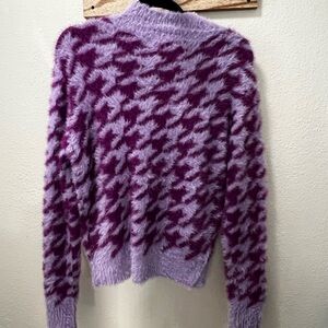 Lavender and Plum Women's Cowl Neck Sweater